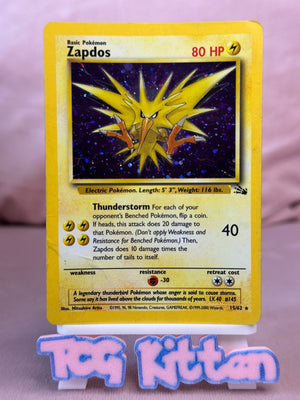 Zapdos 15/62 Holo Fossil Unlimited - Holo Rare HP TCGKITTEN