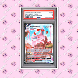 PSA 1 Espeon VMAX 270/264 Fusion Strike Alt Art Secret Rare TCGKITTEN
