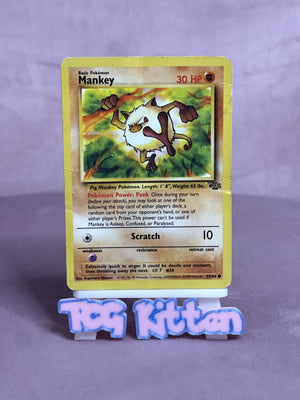 Mankey - 55/64 Common Unlimited Jungle HP Pokémon TCGKITTEN