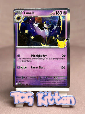 Lunala - 080/128 Rare Holo ME: 30th Celebration NM Pokémon TCGKITTEN