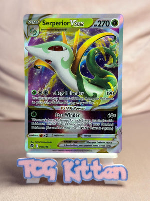 Serperior VSTAR 008/195 Holo VSTAR Rare Silver Tempest TCGKITTEN