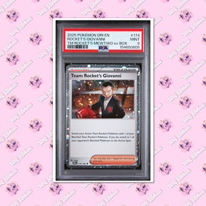 PSA 9 Team Rocket's Giovanni 174/182 Mewtwo EX Box SWIRL TCGKITTEN