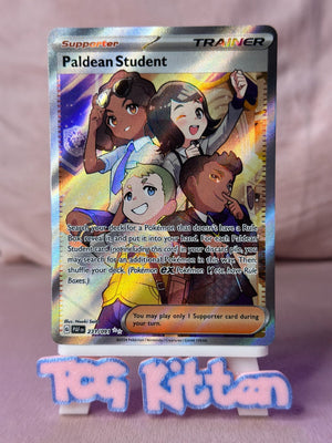 Paldean Student 231/091 Paldean Fates  Full Art Rare Holo TCGKITTEN