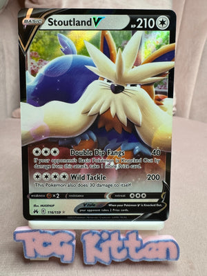 Stoutland V | 116/159 | Crown Zenith | HOLO | MINT | TCGKITTEN