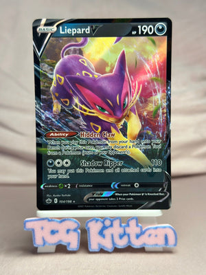 Liepard V - 104/198 Ultra Rare Holo SWSH06: Chilling Reign NM Pokémon TCGKITTEN