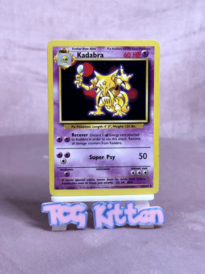 Kadabra - 032/102 Uncommon Unlimited Base Set LP WOTC Pokémon TCGKITTEN
