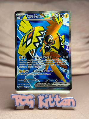 Tapu Koko ex - 222/182 Ultra Rare Holo SV04: Paradox Rift NM Pokémon TCGKITTEN