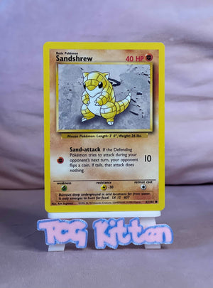 Sandshrew - 62/102 - Non Holo Base Set - Pokemon Card - LP/MP - TCGKITTEN