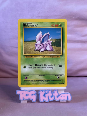Nidoran 55/102 Base Set - Common - Pokemon Card - LP/MP - TCGKITTEN