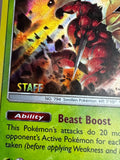 Load image into Gallery viewer, Buzzwole SM218 STAFF STAMP Promo Cosmic Eclipse Prerelease TCGKITTEN