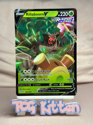 Rillaboom V - 022/264 Ultra Rare Holo SWSH08: Fusion Strike NM Pokémon TCGKITTEN