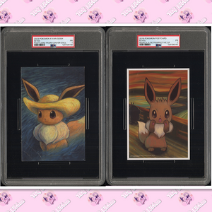 PSA 1 *SEQ SET* Eevee Van Gogh Scream Munch Postcard Pokemon Center  TCGKITTEN