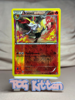 Braixen - 26/162 Uncommon Reverse Holo XY - BREAKthrough MP Pokémon TCGKITTEN