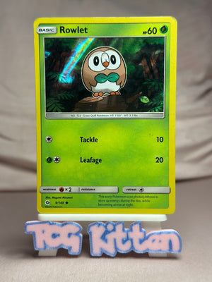 Rowlet - 9/149 Reverse Holo SM Base Set MP Pokémon TCGKITTEN