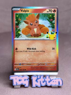 Vulpix - 009/128 Holo ME: 30th Celebration NM Pokémon TCGKITTEN