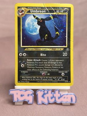 Umbreon - 13/75 - Holo Rare Unlimited Neo Discovery - Card 'A' - HP - TCGKITTEN