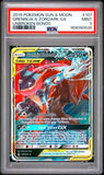 Load image into Gallery viewer, PSA 9 Greninja &amp; Zoroark GX 107/214 Sun &amp; Moon Unbroken Bonds TCGKITTEN