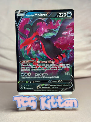 Galarian Moltres V - 097/198 Ultra Rare Holo Chilling Reign NM Pokémon TCGKITTEN