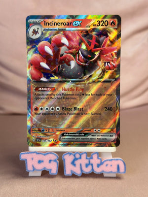 Incineroar ex - 034/162 - Double Rare - Temporal Forces  TCGKITTEN