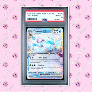 PSA 10 Glaceon EX 026/131 Snowflake Stamped Holiday Calender 2025 TCGKITTEN