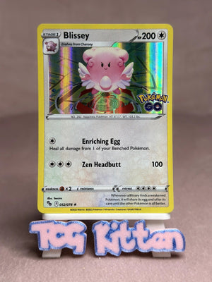 Blissey - 052/078 Holo Rare Pokemon GO NM Pokémon TCGKITTEN