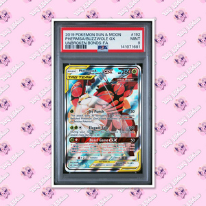 PSA 9 Pheromosa Buzzwole GX 192/214 Sun & Moon Unbroken Bonds TCGKITTEN
