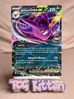 Team Rocket's Crobat ex - 122/182 Rare Holo Destined Rivals Pokémon - TCGKITTEN