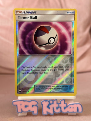 Timer Ball 134/149 Sun & Moon Base Reverse Holo HP TCGKITTEN