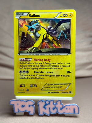 Raikou - 55/162 Holo Rare XY - BREAKthrough MP Pokémon TCGKITTEN