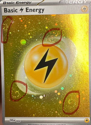 4 SWIRLS 🌀 Lightning Energy - SVE004 - Cosmos Holo - 151 Pokemon - TCGKITTEN