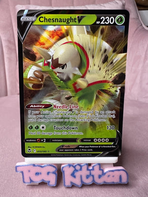 Chesnaught V - 015/195 - Ultra Rare - Silver Tempest -  Pokemon Card - TCGKITTEN