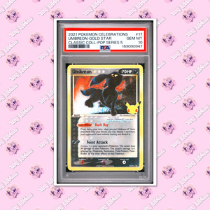 PSA 10 Umbreon Gold Star 17/17 Holo Celebrations Classic Collection TCGKITTEN