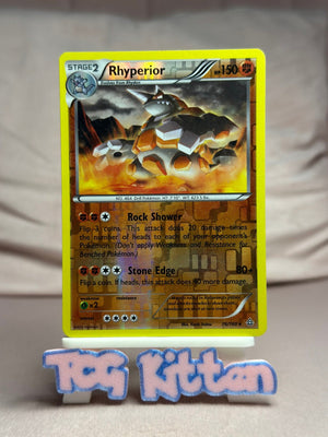 Rhyperior - 76/160 Rare Reverse Holo XY - Primal Clash MP Pokémon TCGKITTEN