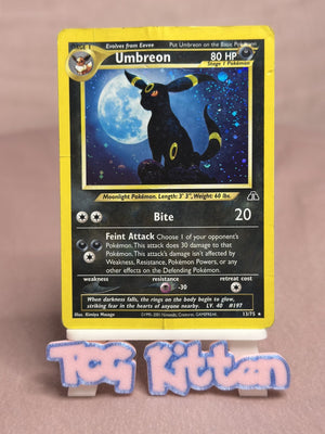 Umbreon - 13/75 - Holo Rare Unlimited Neo Discovery - Card 'B' - HP - TCGKITTEN