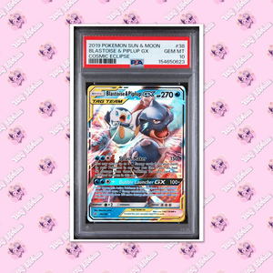 PSA 10 Blastoise & Piplup GX 38/236 Sm-Cosmic Eclipse Holo TCGKITTEN