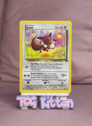 MINT Eevee - 51/64 - Jungle Unlimited Common WOTC Pokemon - TCGKITTEN