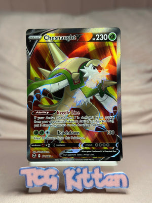 Chesnaught V (Full Art) - 171/195 Rare Holo Silver Tempest NM Pokémon TCGKITTEN