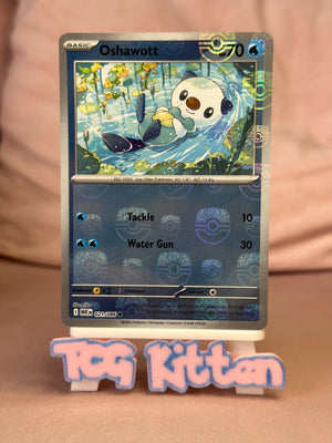 Oshawott 021/086 Master Ball Reverse Holo White Flare TCGKITTEN