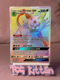 Load image into Gallery viewer, Alolan Persian GX 257/236 Cosmic Eclipse Rainbow Rare NM TCGKITTEN