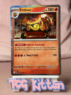 Emboar - 013/086 White Flare Holo Rare TCGKITTEN