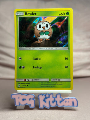 Rowlet - 9/149 Reverse Holo SM Base Set MP Pokémon TCGKITTEN