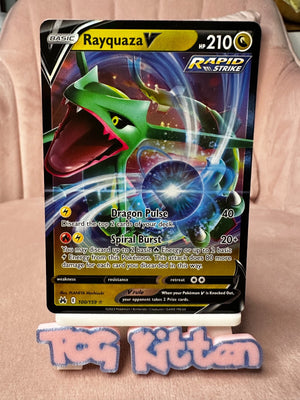 Rayquaza V 100/159 Rare Holo V | Crown Zenith | Pokemon Card - TCGKITTEN
