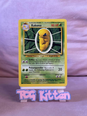Kakuna - 33/102 - Uncommon - Base Set - Pokemon - LP - TCGKITTEN