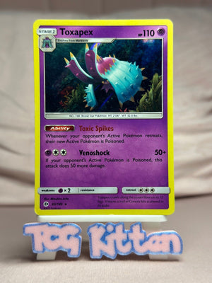 Toxapex - 63/149 Holo Rare SM Base Set MP Pokémon TCGKITTEN9