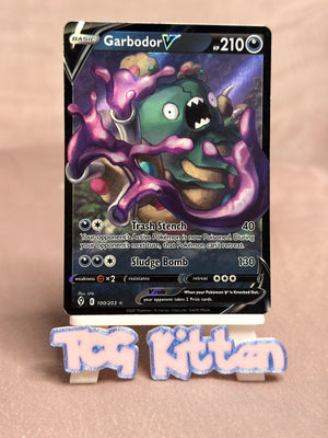 Garbodor V - 100/203 Ultra Rare Holo SWSH07: Evolving Skies NM Pokémon TCGKITTEN