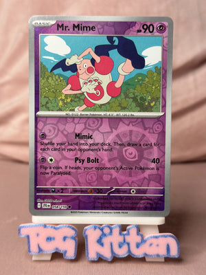 Mr. Mime 058/159 Reverse Holo Rare Journey Together TCGKITTEN