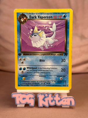 Dark Vaporeon #45/82 1st Edition Uncommon Team Rocket HP TCGKITTEN