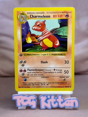 Charmeleon 24/102 1st Edition  Shadowless Base Set WOTC LP TCGKITTEN