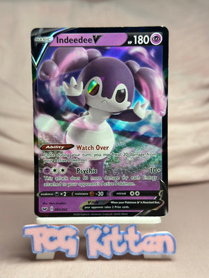 Indeedee V - 091/202 Ultra Rare Holo Sword & Shield Base MP Pokémon TCGKITTEN