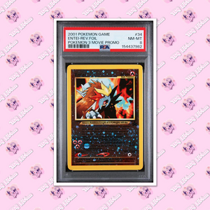 PSA 8 Entei Reverse Holo 34 Pokemon 3 Movie Promo Game Movie TCGKITTEN